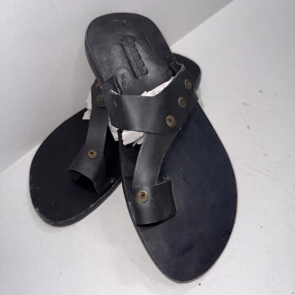 Shoes - Handmade Ghana Kente Leather Sandals Flip Flops Thongs Tribal Batik Style 41